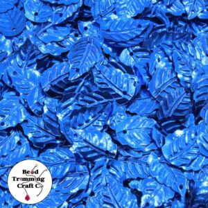 Sequin - Leaf – 14mm – Blue - Price per gram