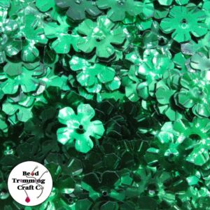 Sequin - Flower – 14mm – Green - Price per gram