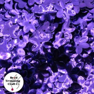 Sequin - Flower – 14mm – Purple - Price per gram
