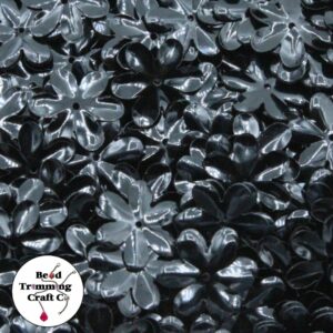 Sequin - Flower – 14mm – Black - Price per gram