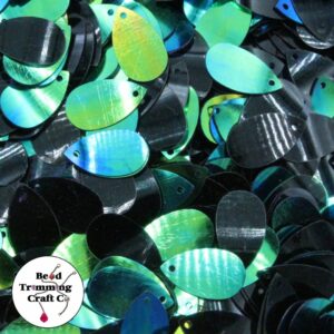 Sequin - Drop – 15mm – Oil Slick - Price per gram
