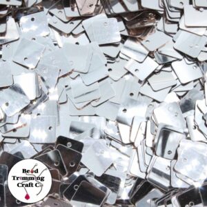 Sequin - Square – 10mm – Antique Silver - Price per gram
