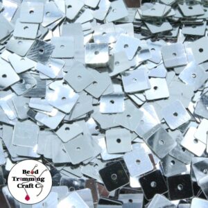 Sequin - Square – 8mm – Silver - Price per gram