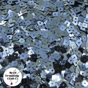 Sequin - Square – 4mm – Hematite - Price per gram