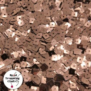 Sequin - Square – 4mm – Brown - Price per gram