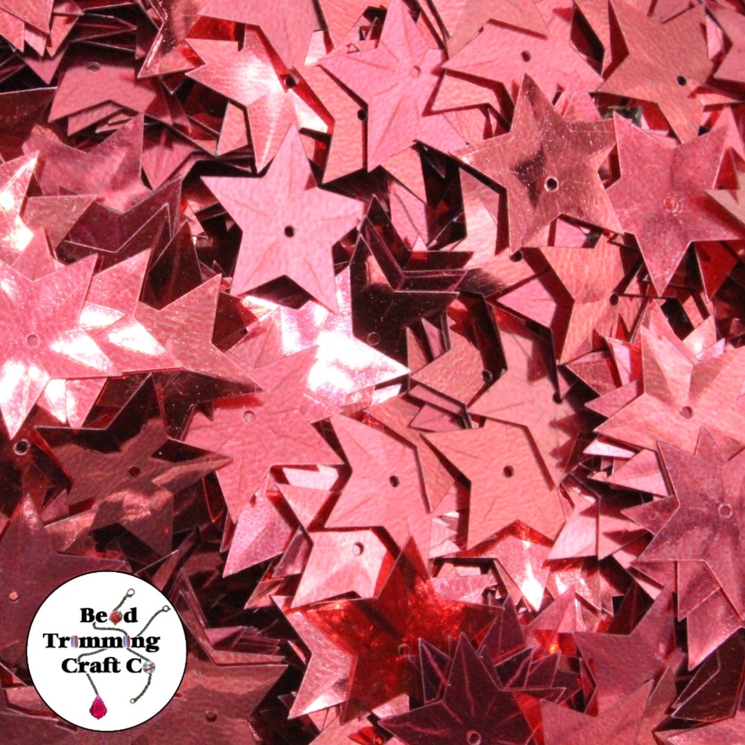 Sequin - Star – 18mm – Red - Price per gram