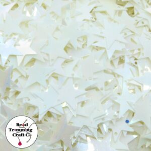 Sequin - Star – 12mm – Cream - Price per gram