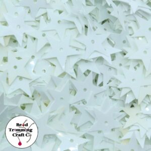Sequin - Star – 12mm – White - Price per gram