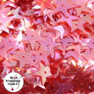 Sequin - Star – 12mm – Red Transparent - Price per gram