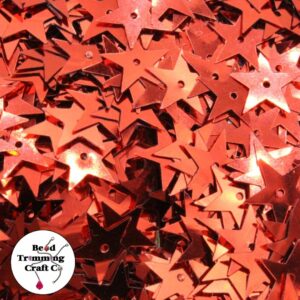 Sequin - Star – 12mm – Red - Price per gram