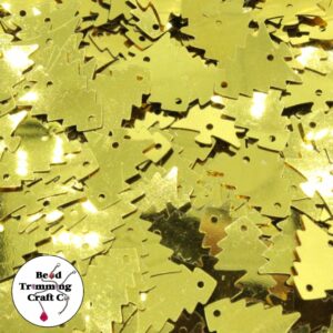 Sequin - Christmas Tree – 16mm – Gold - Price per gram