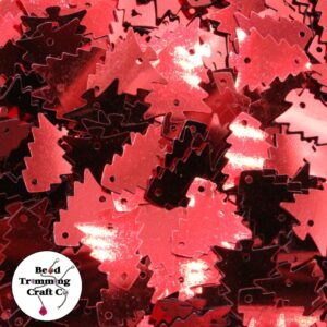 Sequin - Christmas Tree – 16mm – Red - Price per gram