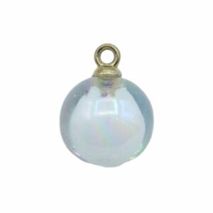 Drop – Round - 16mm – White / Antique Gold