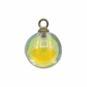 Drop – Round - 16mm – Yellow / Antique Gold