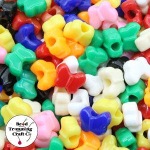 Butterfly Pony Bead - 13mm - Opaque Mix
