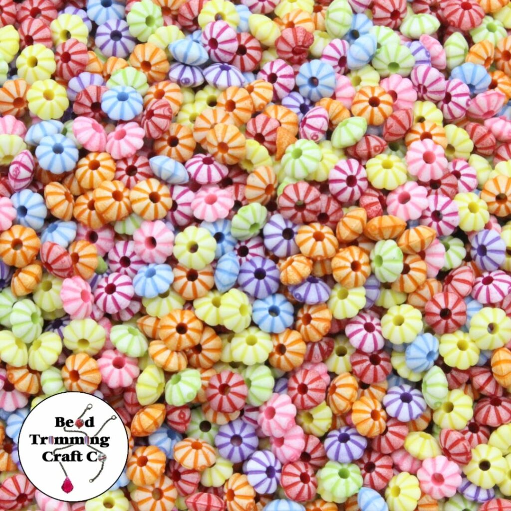 Flower Daisy Spacer 5mm Mix Colour Price per gram Bead