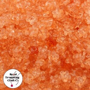 Flower / Shank - 7mm - Orange - Price per gram