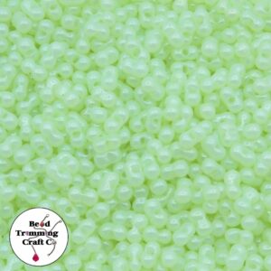 Peanut Bead - 6mm - Luster Light Green – Price per gram