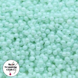 Peanut Bead - 6mm - Luster Mint – Price per gram