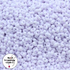 Peanut Bead - 6mm - Pearl Lavender – Price per gram