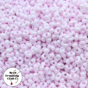 Peanut Bead - 6mm - Pearl Pink – Price per gram