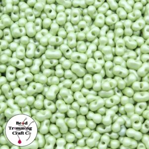 Peanut Bead - 6mm - Powder Green – Price per gram