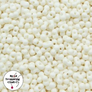 Peanut Bead - 6mm - Opaque Cream – Price per gram