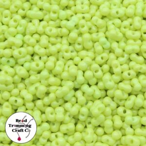 Peanut Bead - 6mm - Opaque Light Green – Price per gram
