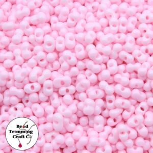 Peanut Bead - 6mm - Opaque Light Pink – Price per gram