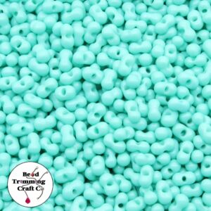Peanut Bead - 6mm - Opaque Teale – Price per gram