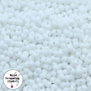 Peanut Bead - 6mm - Opaque White – Price per gram