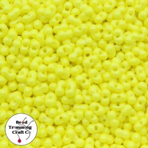 Peanut Bead - 6mm - Opaque Yellow – Price per gram