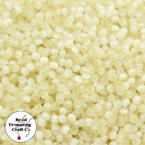 Cats Eye Bead - 4mm - Cream – Price per gram