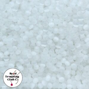 Cats Eye Bead - 4mm - White – Price per gram