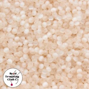 Cats Eye Bead - 4mm - Peach – Price per gram