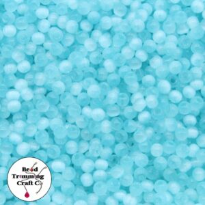 Cats Eye Bead - 4mm - Light Aqua – Price per gram