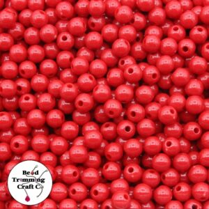 Round Bead - 6mm – Red - Price per gram