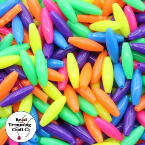 Oval - 19 x 6mm - Neon Mix