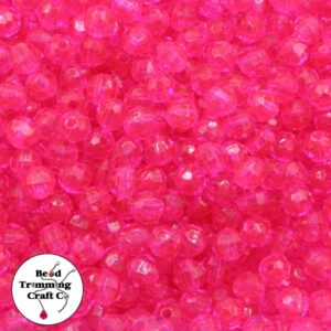 Round Faceted - 6mm - Pink - Price per Piece