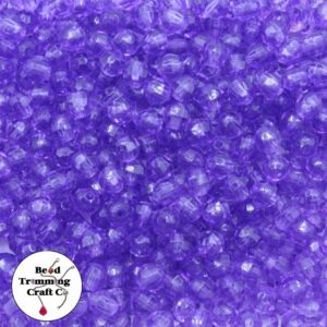 Round Faceted - 6mm - Purple - Price per Piece
