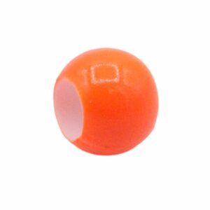 Round Spacer Bead – 12 x 10mm – Neon Orange
