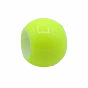 Round Spacer Bead – 12 x 10mm – Neon Yellow