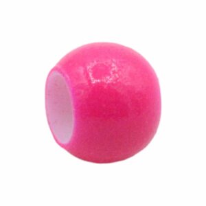 Round Spacer Bead – 12 x 10mm – Neon Pink
