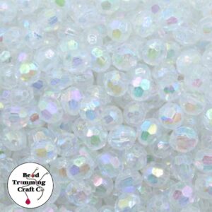 Round Faceted - 10mm - AB
