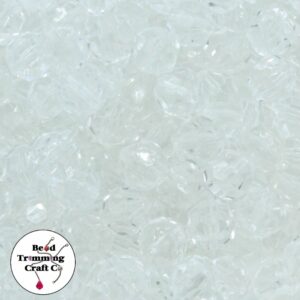 Round Faceted - 12mm - Clear