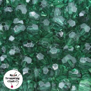 Round Faceted - 12mm - Green