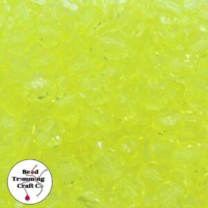 Round Faceted - 12mm - Yellow