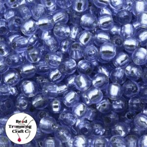 Round Bead – Silver Foil - 8mm – Purple