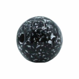 Round - Crazed - 12mm - Black / Silver