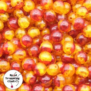 Round Bead - 10mm - Fireopal